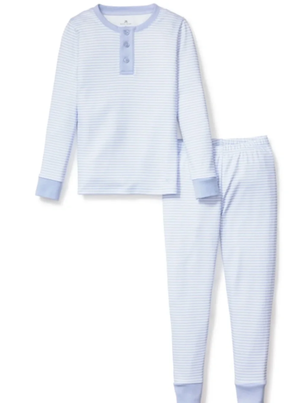 Petite Plume Kid's Pima Snug Fit Pajama Set in Blue Stripes (Size: 3T)